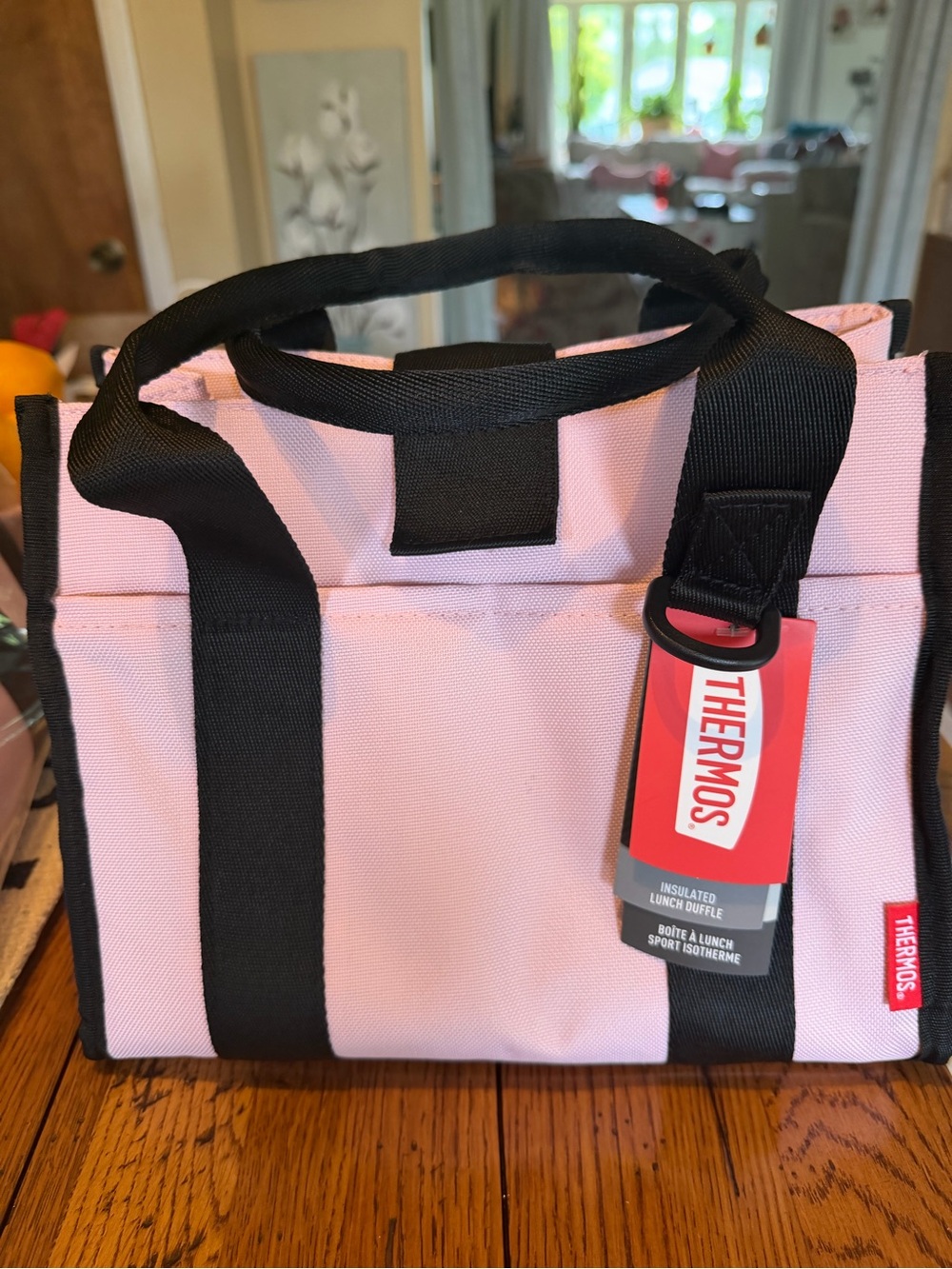 Thermos Light Pink Insulated Lunch Duffle with Black Trim BACK TO SCHOOL